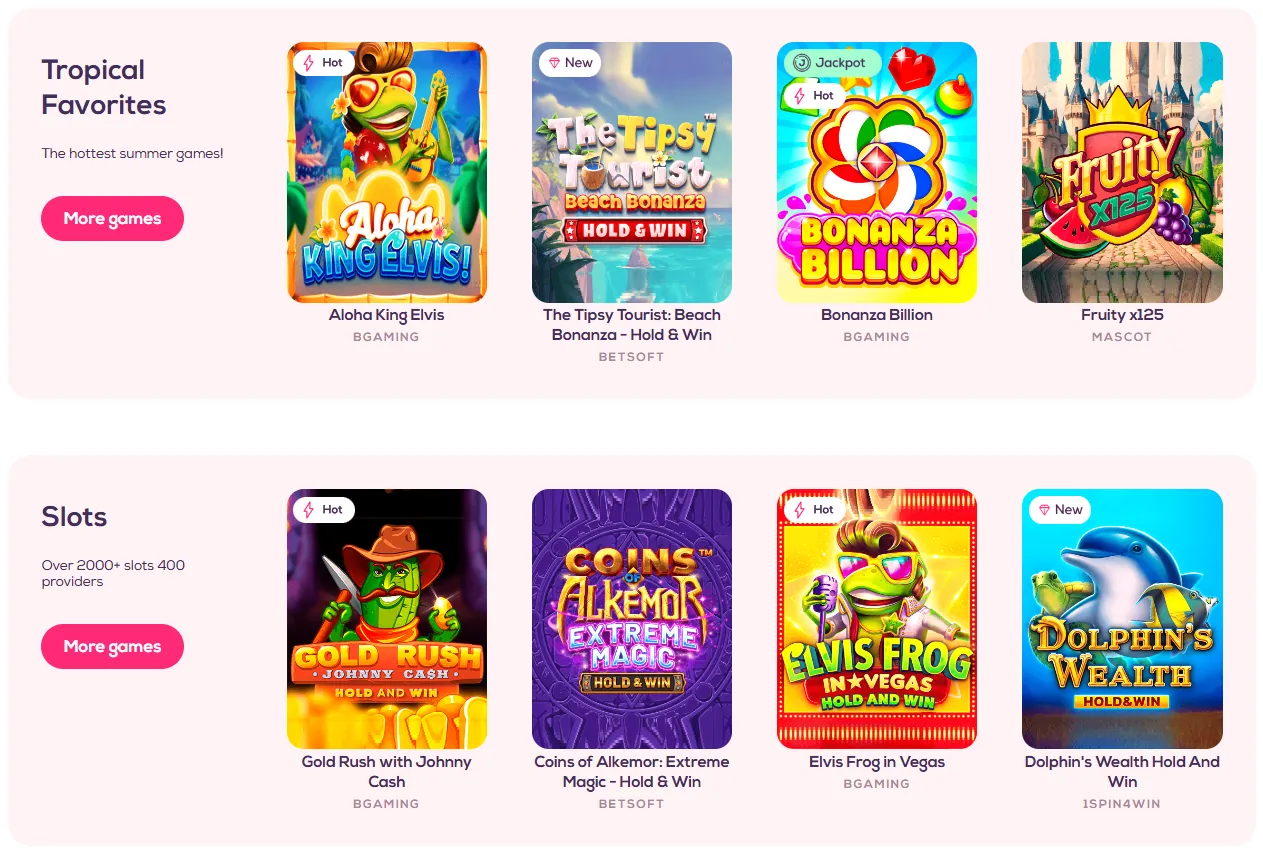A collage of popular online pokies available at Wild Fortune